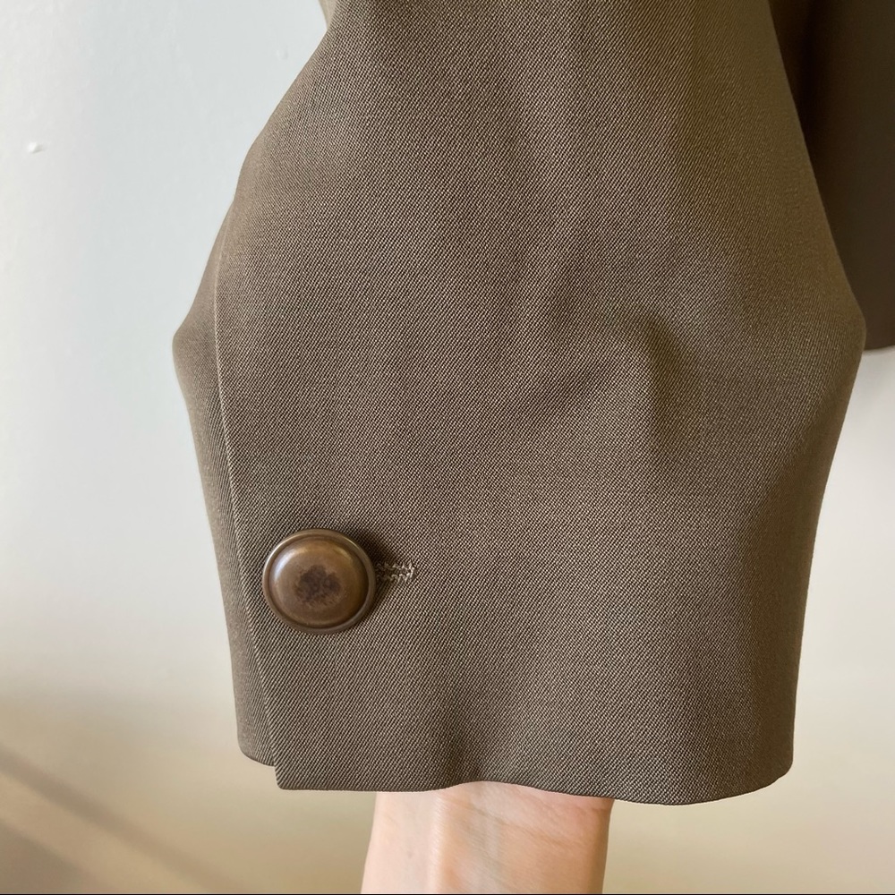 MaxMara Olive Wool Military Blazer Size 6 - Picture 4 of 15